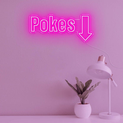 Teal Pokes 1 Arrow Led Neon Sign For Modern Poke Bowl Restaurant Decor | Shineneon