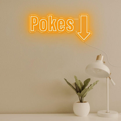 Teal Pokes 1 Arrow Led Neon Sign For Modern Poke Bowl Restaurant Decor | Shineneon