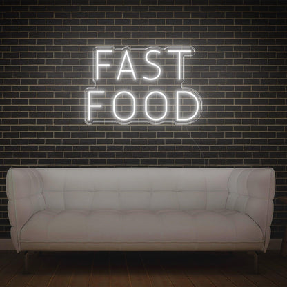 Teal Text Fast Food Led Neon Sign For Restaurant Cafe Shop Wall Decor | Shineneon