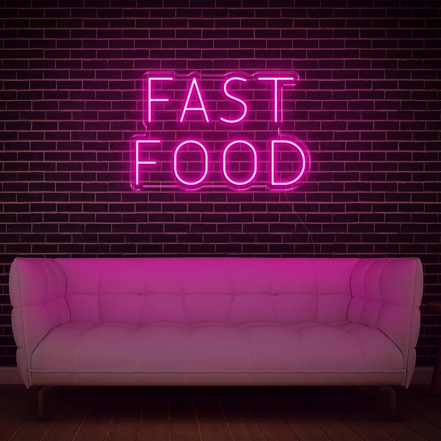 Teal Text Fast Food Led Neon Sign For Restaurant Cafe Shop Wall Decor | Shineneon