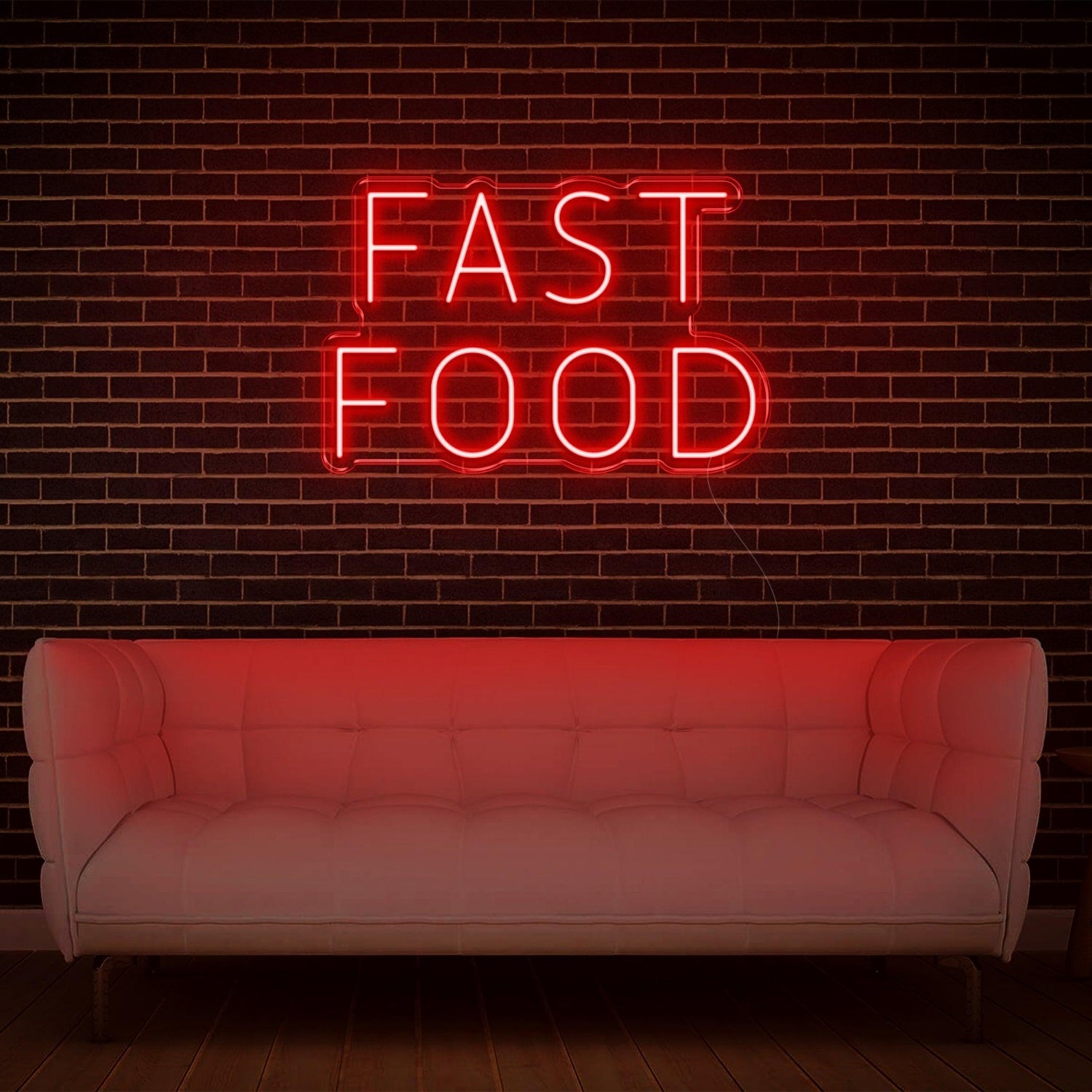 Teal Text Fast Food Led Neon Sign For Restaurant Cafe Shop Wall Decor | Shineneon