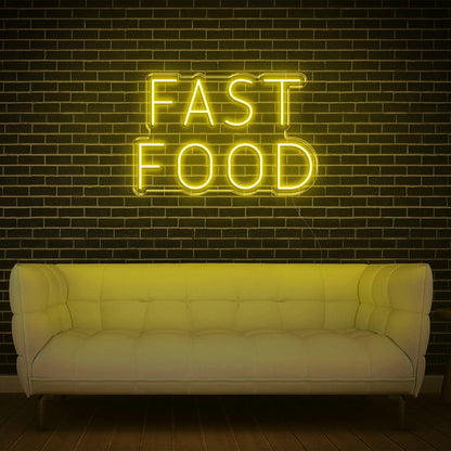 Teal Text Fast Food Led Neon Sign For Restaurant Cafe Shop Wall Decor | Shineneon