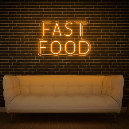 Teal Text Fast Food Led Neon Sign For Restaurant Cafe Shop Wall Decor | Shineneon