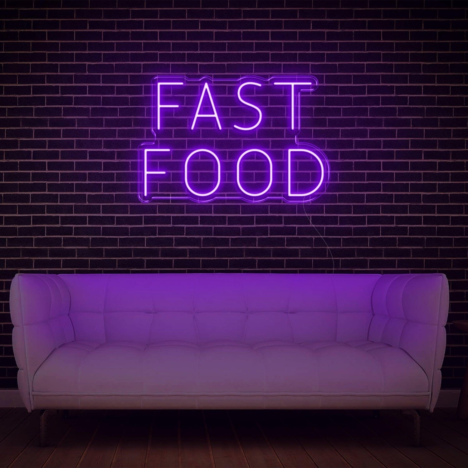 Teal Text Fast Food Led Neon Sign For Restaurant Cafe Shop Wall Decor | Shineneon