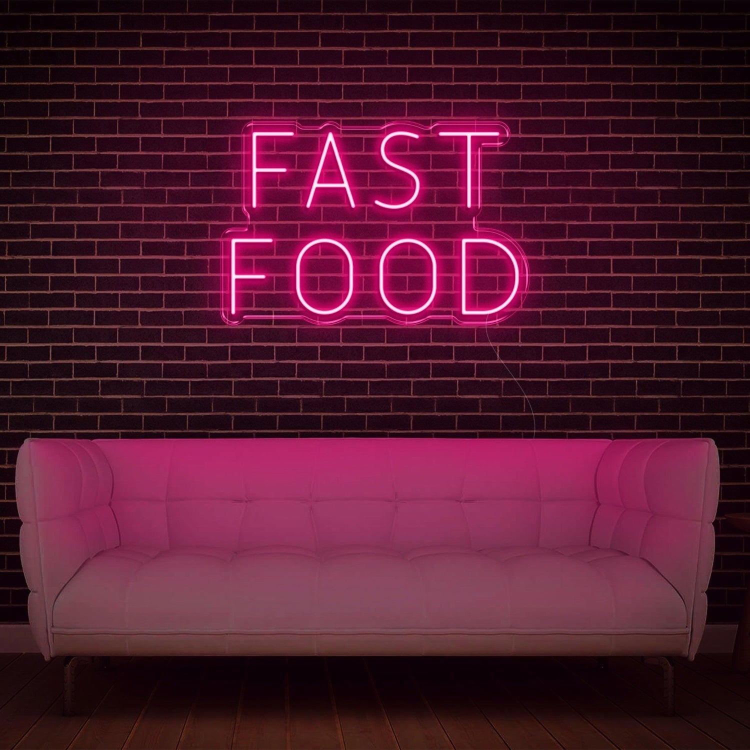 Teal Text Fast Food Led Neon Sign For Restaurant Cafe Shop Wall Decor | Shineneon