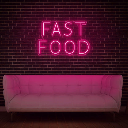Teal Text Fast Food Led Neon Sign For Restaurant Cafe Shop Wall Decor | Shineneon