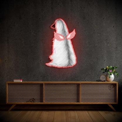 Teal Winged Afghan Hound Led Neon Sign For Cozy Home Decor | Shineneon