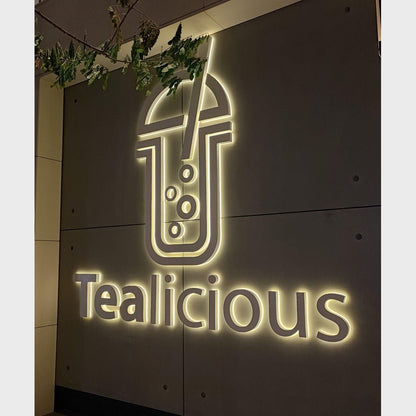 Tealicious 3D Backlit Channel Letters Led Light Sign - Shineneon