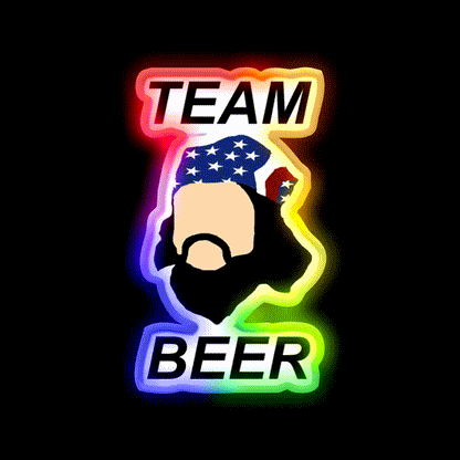 Team Beer Bar Decor Led Neon Sign Rgb Color - LED neon sign close-up detail