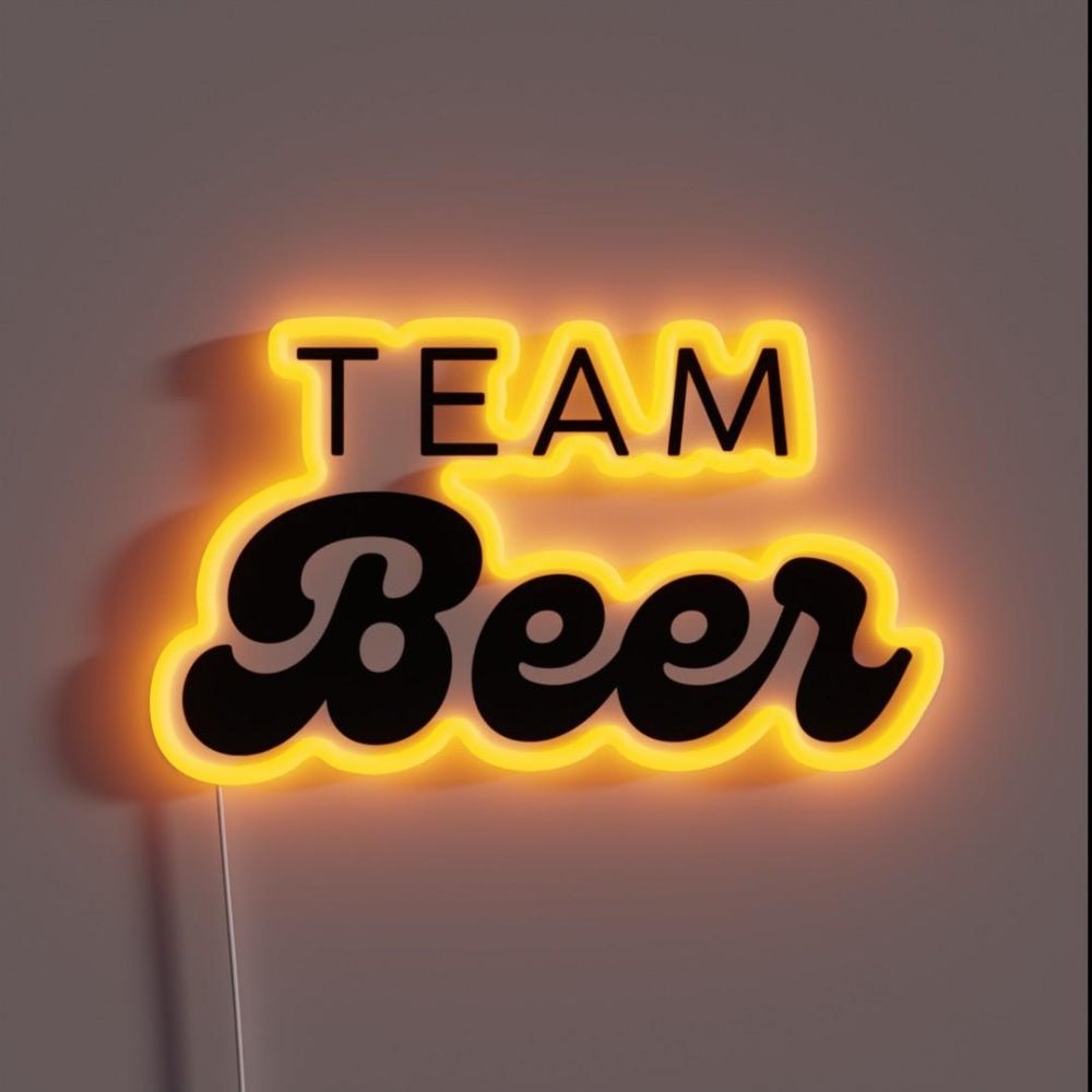 Team Beer Rgb Led Neon Sign Bar Wall Decor - Shineneon