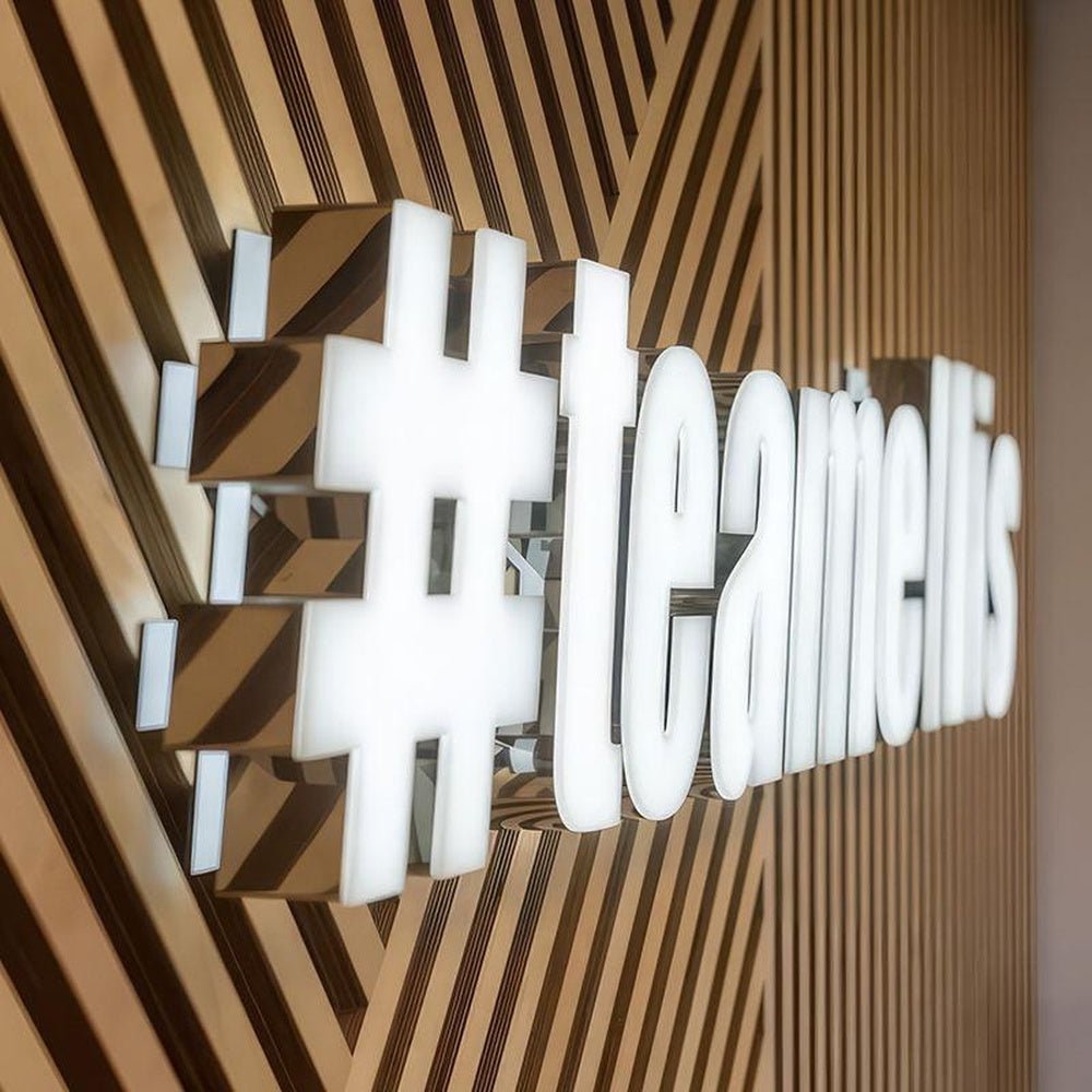 Team Ellis 3D Front And Back Lit Letters Metal Led Sign - Shineneon