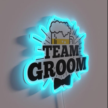Team Groom Bachelor Party Jga Groom Rgb Led Neon Sign - Shineneon