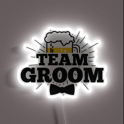 Team Groom Bachelor Party Jga Groom Rgb Led Neon Sign - Shineneon