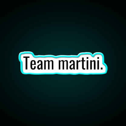 Team Martini Cocktail Bar Decor Led Neon Sign Rgb Color - Size and dimension reference
