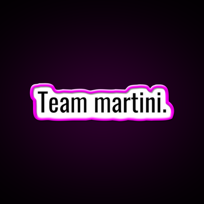 Team Martini Cocktail Bar Decor Led Neon Sign Rgb Color - Neon sign mounted on wall in room
