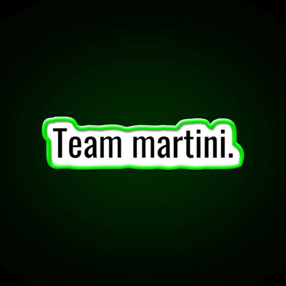 Team Martini Cocktail Bar Decor Led Neon Sign Rgb Color - Shineneon
