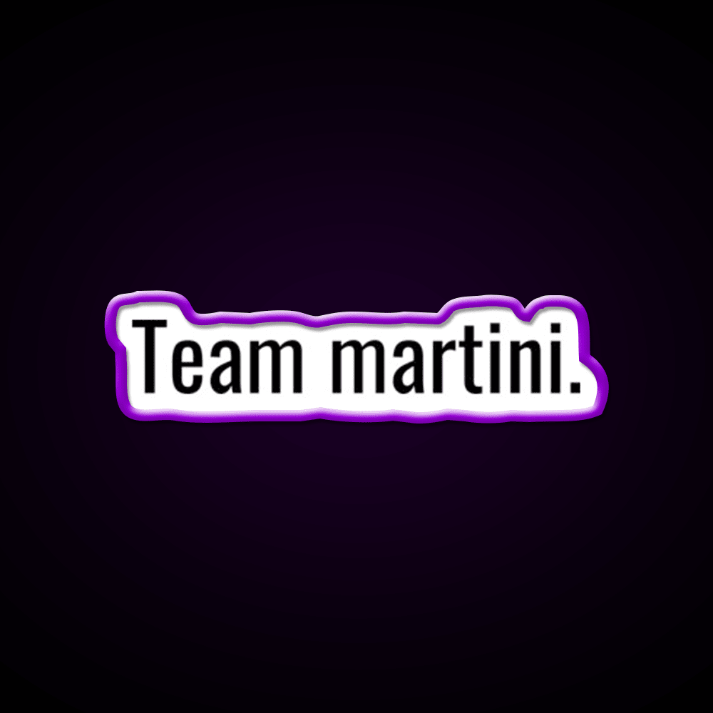 Team Martini Cocktail Bar Decor Led Neon Sign Rgb Color - Shineneon