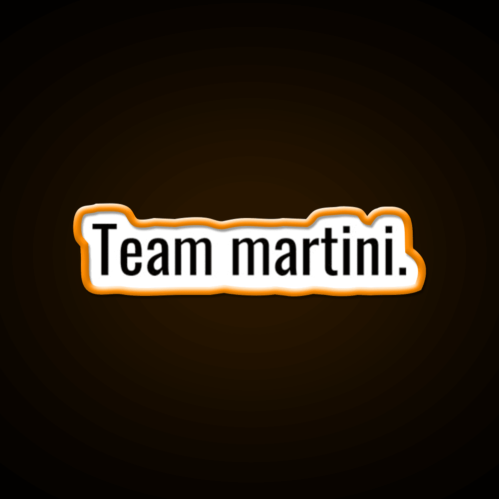 Team Martini Cocktail Bar Decor Led Neon Sign Rgb Color - Shineneon