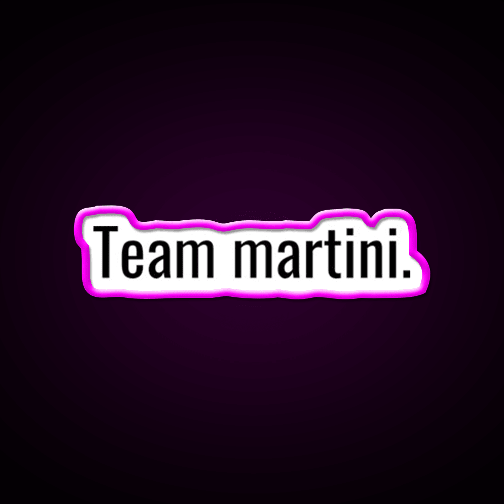 Team Martini Cocktail Bar Decor Led Neon Sign Rgb Color - Shineneon
