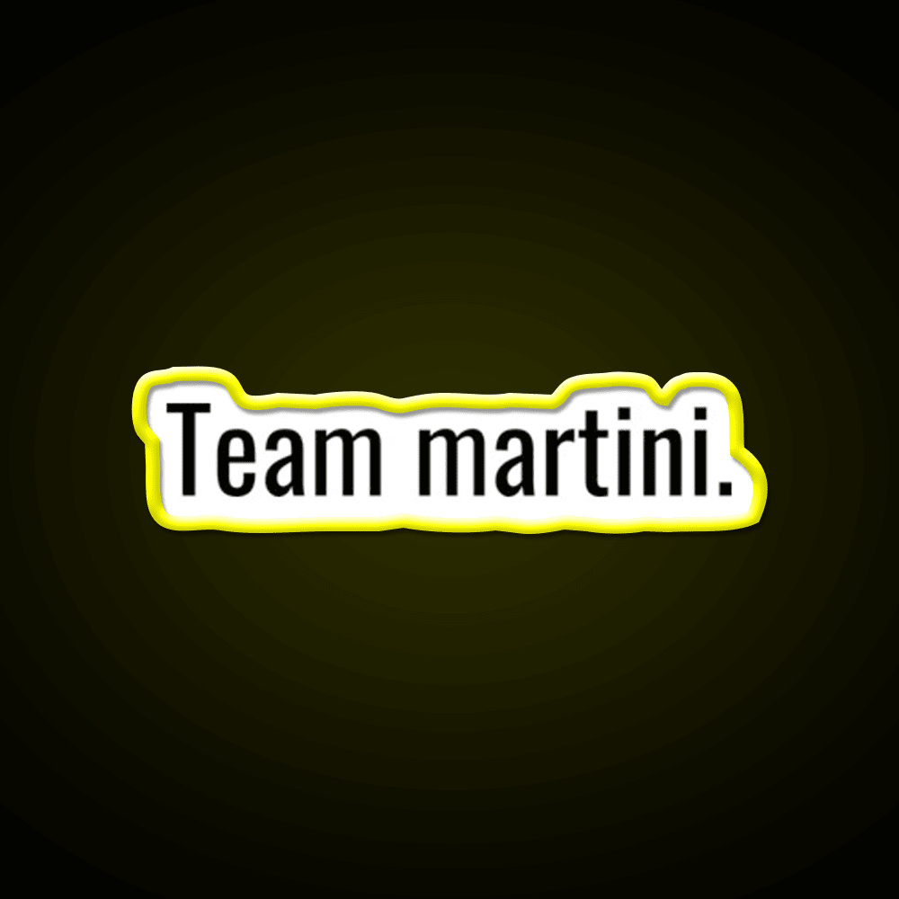 Team Martini Cocktail Bar Decor Led Neon Sign Rgb Color - Shineneon