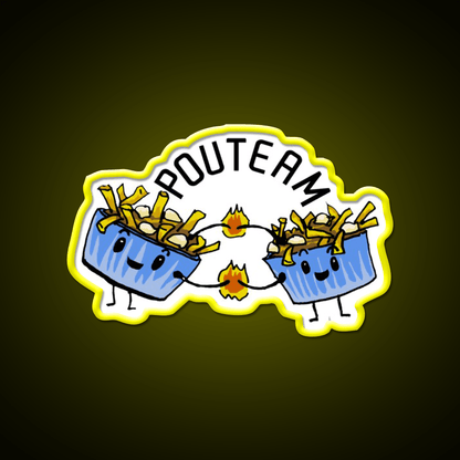 Team Poutine Snack Food Led Neon Sign Rgb Color - Shineneon