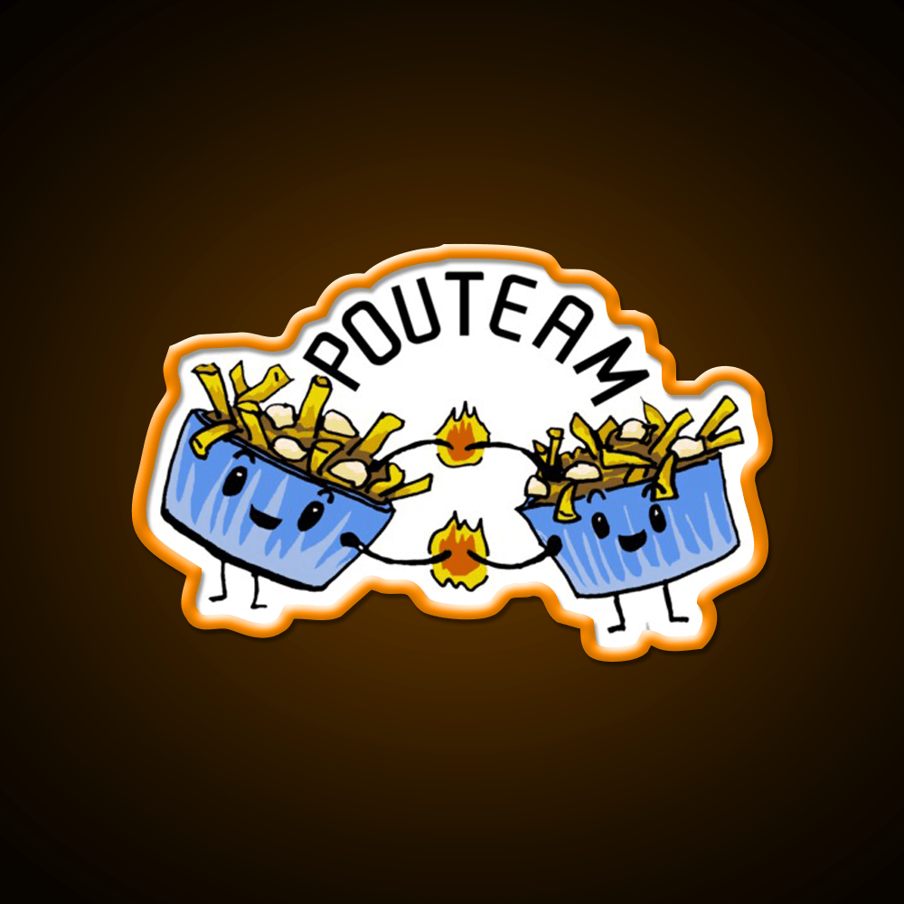Team Poutine Snack Food Led Neon Sign Rgb Color - Shineneon