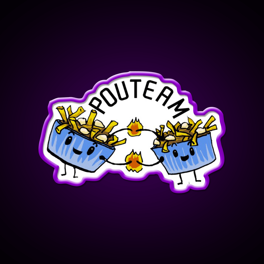 Team Poutine Snack Food Led Neon Sign Rgb Color - Shineneon