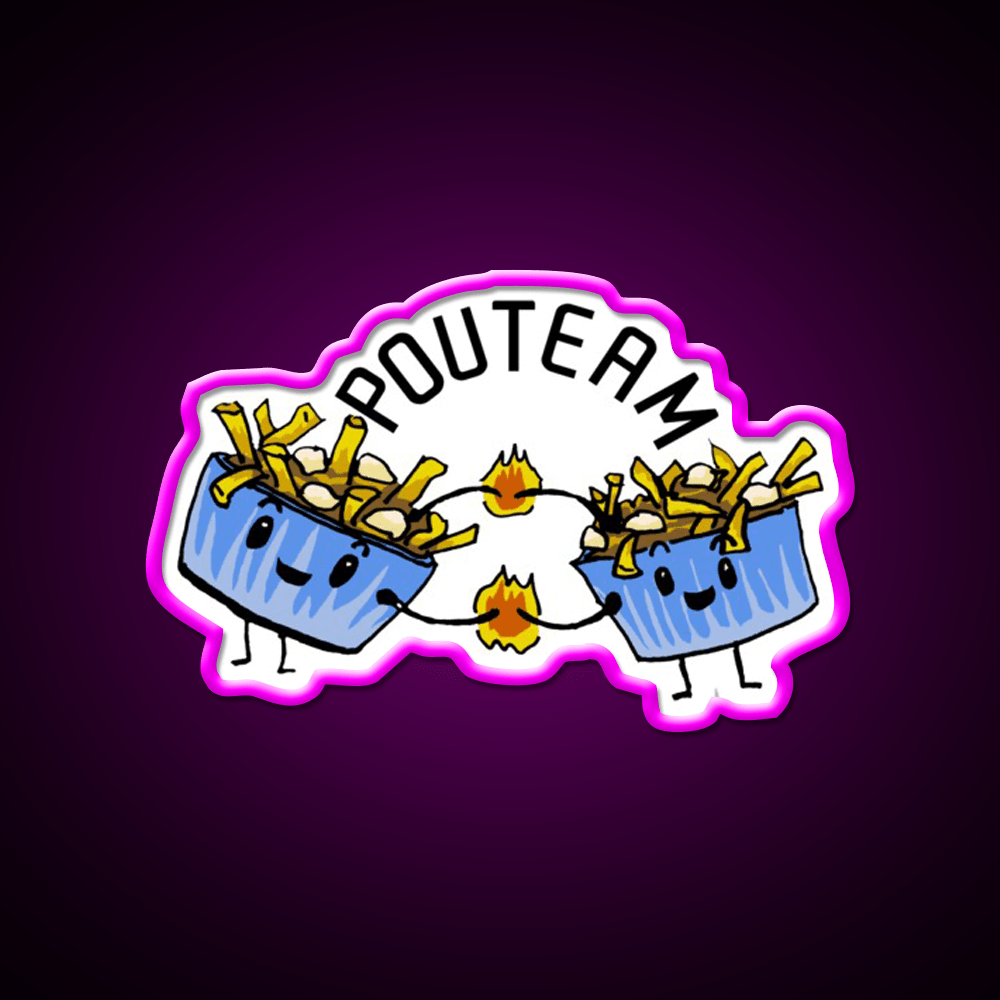 Team Poutine Snack Food Led Neon Sign Rgb Color - Shineneon
