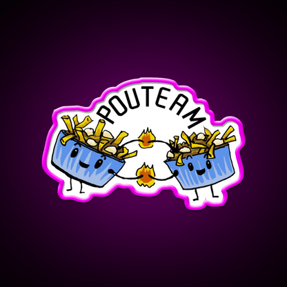 Team Poutine Snack Food Led Neon Sign Rgb Color - Shineneon