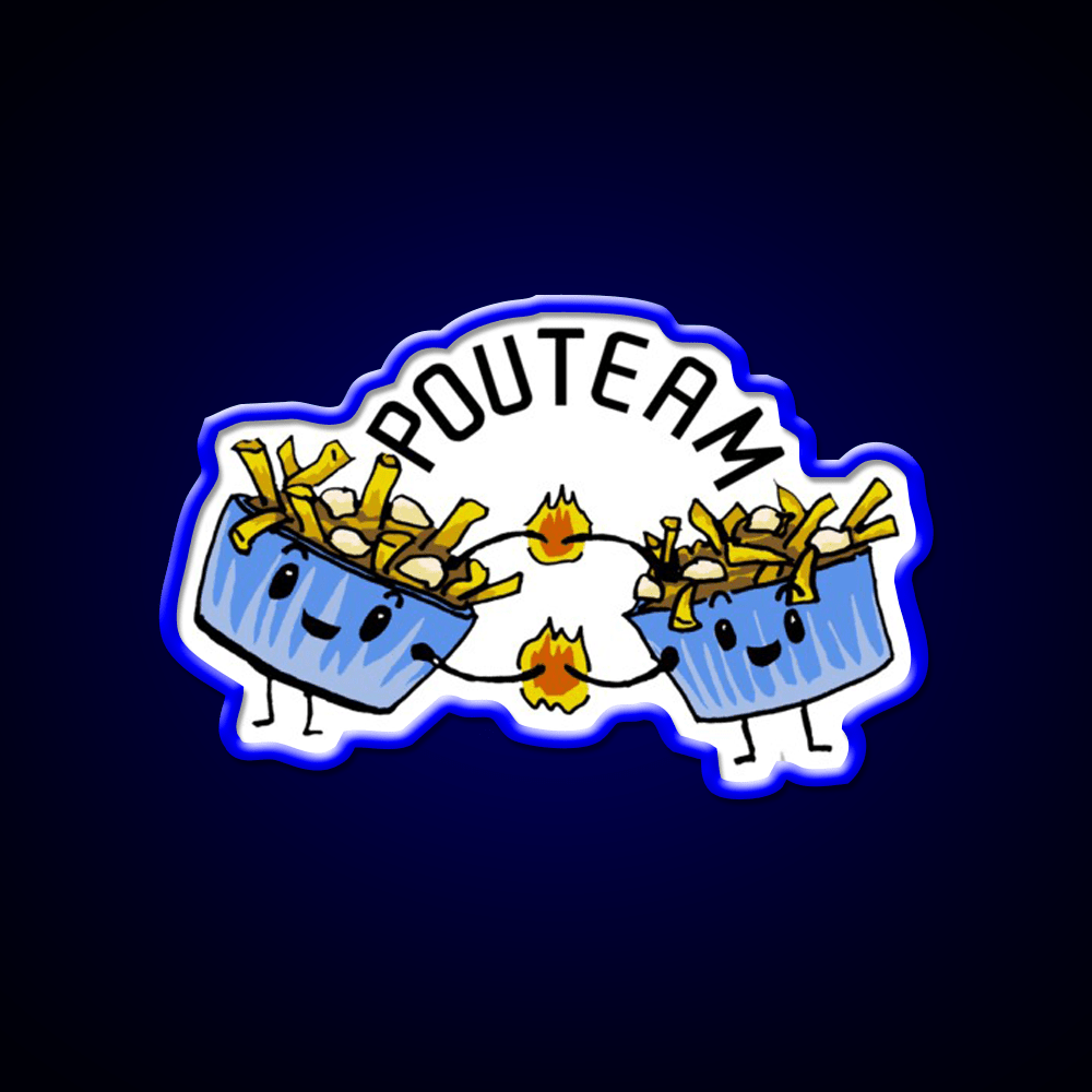 Team Poutine Snack Food Led Neon Sign Rgb Color - Shineneon