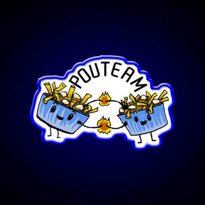 Team Poutine Snack Food Led Neon Sign Rgb Color - Shineneon