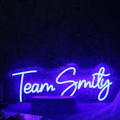 Team Smity Blue Led Neon Sign - Shineneon