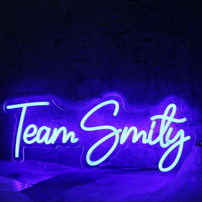 Team Smity Blue Led Neon Sign - Shineneon