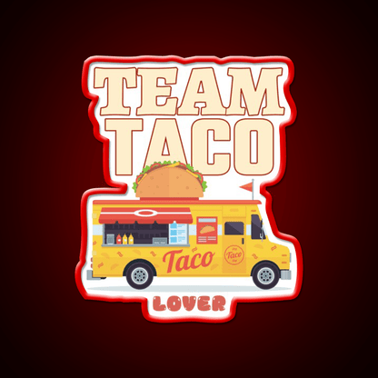 Team Taco Lover Taco Led Neon Sign Mexican Food Sign Rgb Color - Shineneon