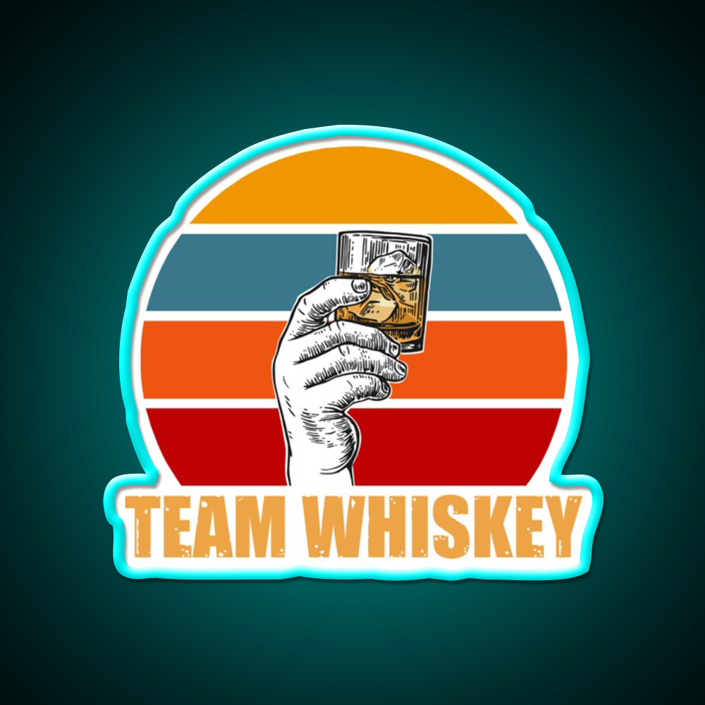 Team Whiskey Drink Bar Led Neon Sign Rgb Color