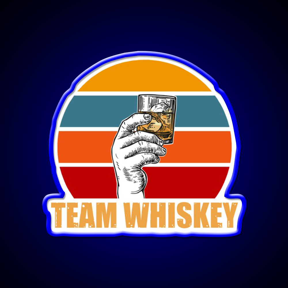 Team Whiskey Drink Bar Led Neon Sign Rgb Color