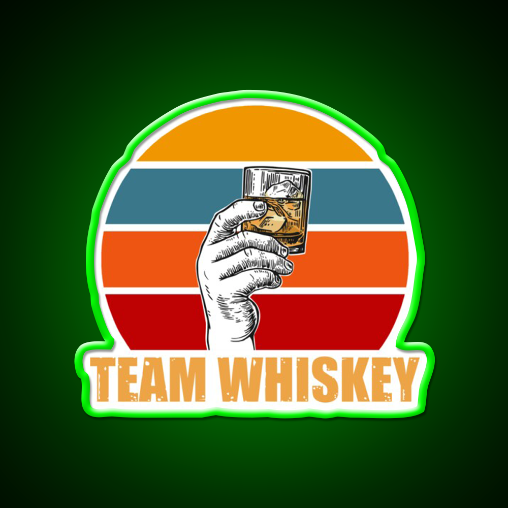 Team Whiskey Drink Bar Led Neon Sign Rgb Color