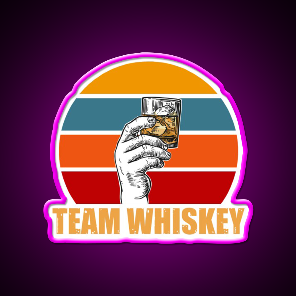 Team Whiskey Drink Bar Led Neon Sign Rgb Color