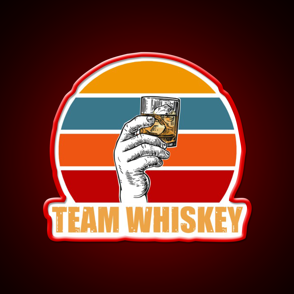 Team Whiskey Drink Bar Led Neon Sign Rgb Color