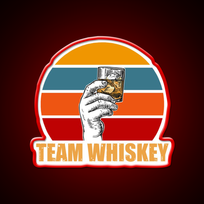 Team Whiskey Drink Bar Led Neon Sign Rgb Color