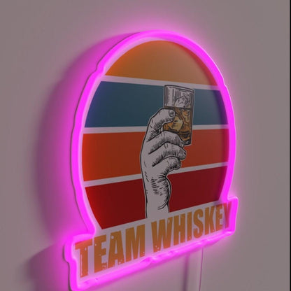 Team Whiskey Rgb Led Neon Sign - Shineneon