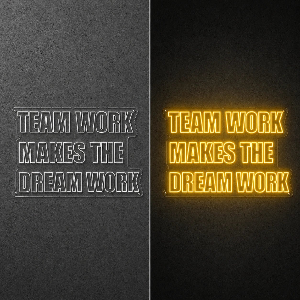 Team Work Makes The Dream Wall Decor LED Neon Sign - Shineneon