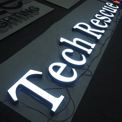 Tech Rescue 3D Frontlit Channel Letters Led Light Sign - Shineneon
