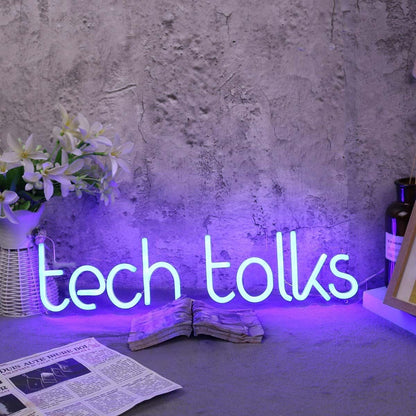 Tech Talks Blue Led Neon Sign - Shineneon