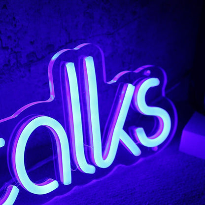 Tech Talks Blue Led Neon Sign - Shineneon