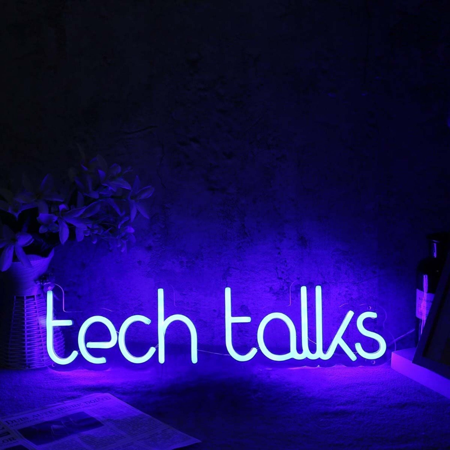 Tech Talks Blue Led Neon Sign - Shineneon