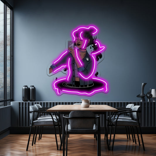 Teen Titans Raven Wall Artwork Neon Signs