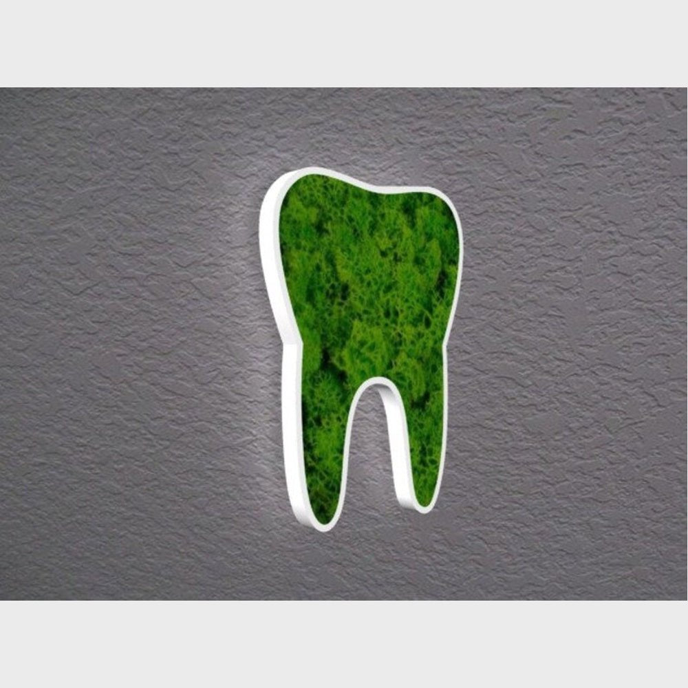 Teeth 3D Moss Letter Sign - Shineneon
