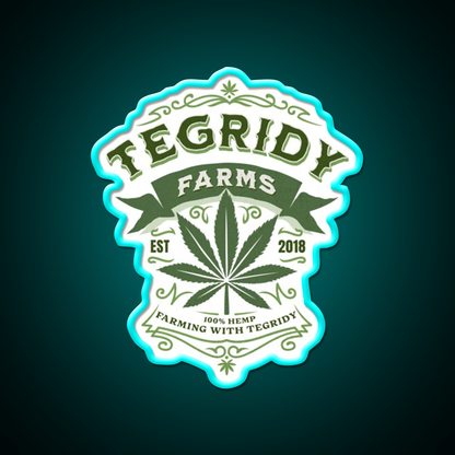 Tegridy Farms Essential Neon Sign Hemp Inspired Green Leaf Led Neon Sign Rgb Color - Size and dimension reference