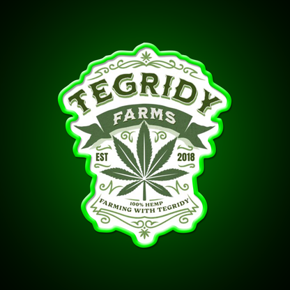 Tegridy Farms Essential Neon Sign Hemp Inspired Green Leaf Led Neon Sign Rgb Color - LED neon sign view 8